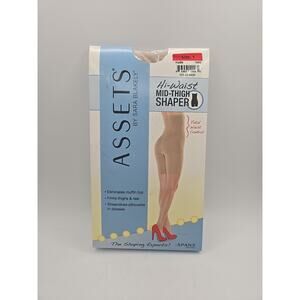 Spanx Assets High Waist Mid Thigh Shaper Womens Size 1 Nude New Waist Control